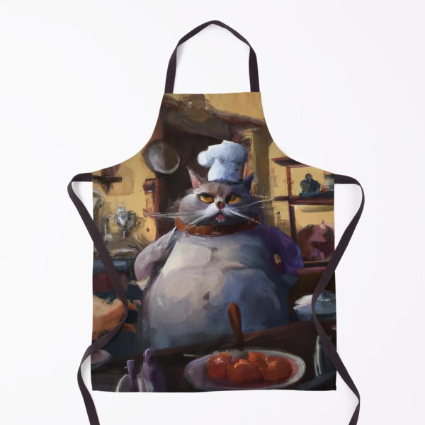 Item preview, Haricot the Cat, chef in the kitchen (Baroque) designed and sold by thecatandkettle.