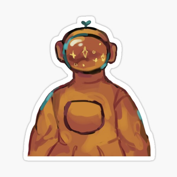 HD Among Us Brown Crewmate Character With Sus Sticky Note Hat PNG