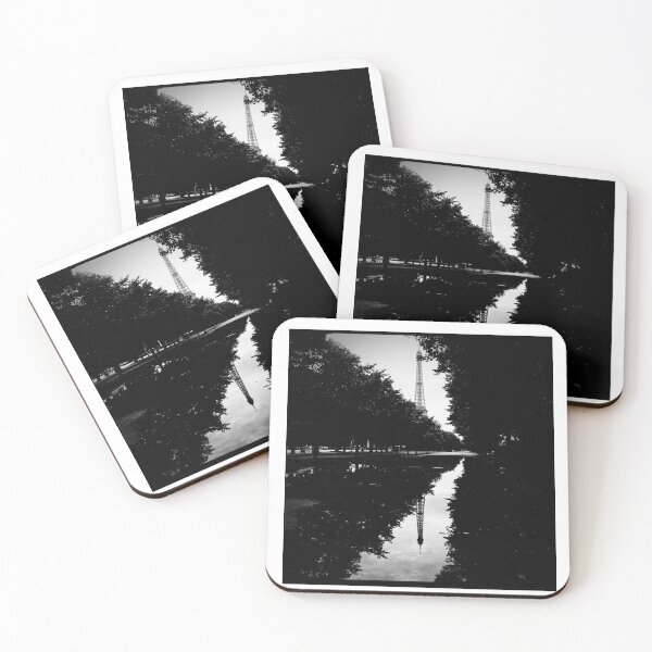 Item preview, Reflection of the  Eiffel Tower in black and white. designed and sold by PhotogalleryCJ.