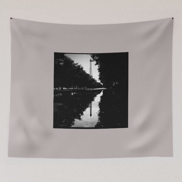 Item preview, Reflection of the  Eiffel Tower in black and white. designed and sold by PhotogalleryCJ.