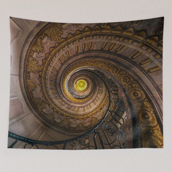 Item preview, Spiral ornamented staircase in brown tones designed and sold by JBlaminsky.