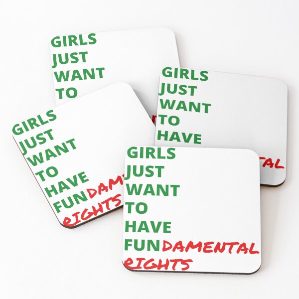 Item preview, GIRLS JUST WANT TO HAVE FUNDAMENTAL RIGHTS | HOLIDAY FEMINISM QUOTE | WOMEN'S EQUALITY SIMPLE TEXT designed and sold by Festive Feminist.