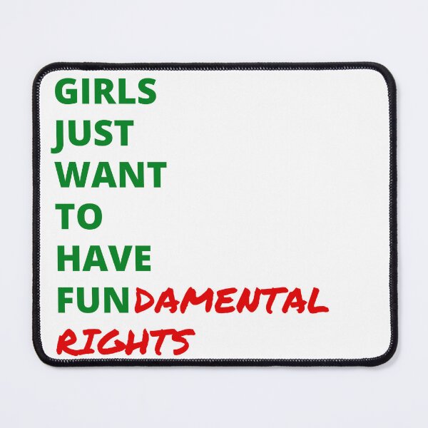 Item preview, GIRLS JUST WANT TO HAVE FUNDAMENTAL RIGHTS | HOLIDAY FEMINISM QUOTE | WOMEN'S EQUALITY SIMPLE TEXT designed and sold by Festive Feminist.