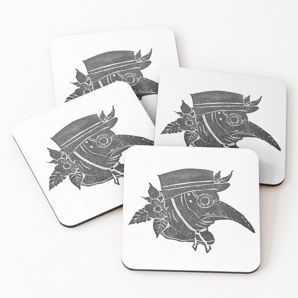 Item preview, Inverted Plague Mask hand made stamp print designed and sold by FloridFox.