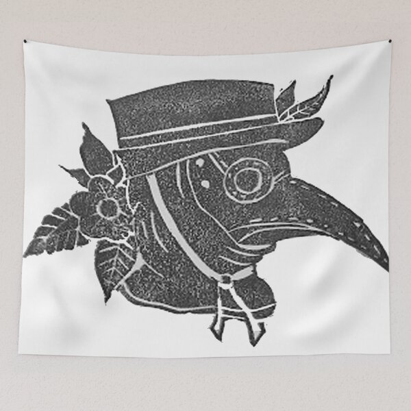 Item preview, Inverted Plague Mask hand made stamp print designed and sold by FloridFox.