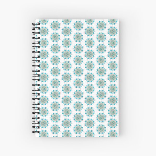 Mandala fleur, "Mer & sable" Cahier à spirale