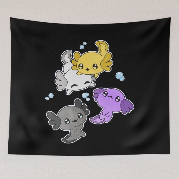 Item preview, Nonbinary Axolotl LGBT Pride Flag designed and sold by Clara Hollins.