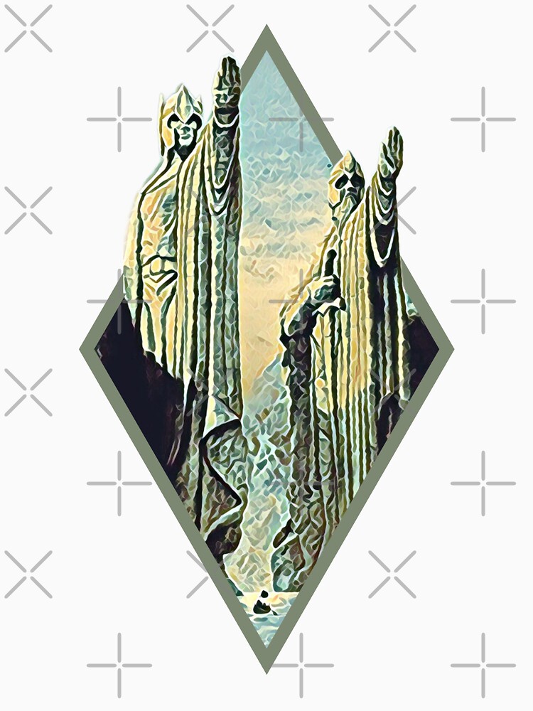 Thumbnail 7 of 7, Classic T-Shirt, Kings by the River - Digital Art - Diamond Frame - White - Fantasy designed and sold by flevin.