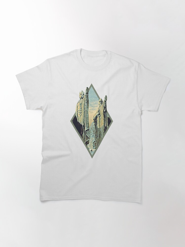 Thumbnail 3 of 7, Classic T-Shirt, Kings by the River - Digital Art - Diamond Frame - White - Fantasy designed and sold by flevin.