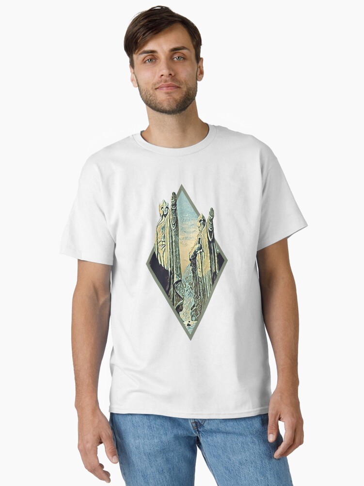 Thumbnail 1 of 7, Classic T-Shirt, Kings by the River - Digital Art - Diamond Frame - White - Fantasy designed and sold by flevin.