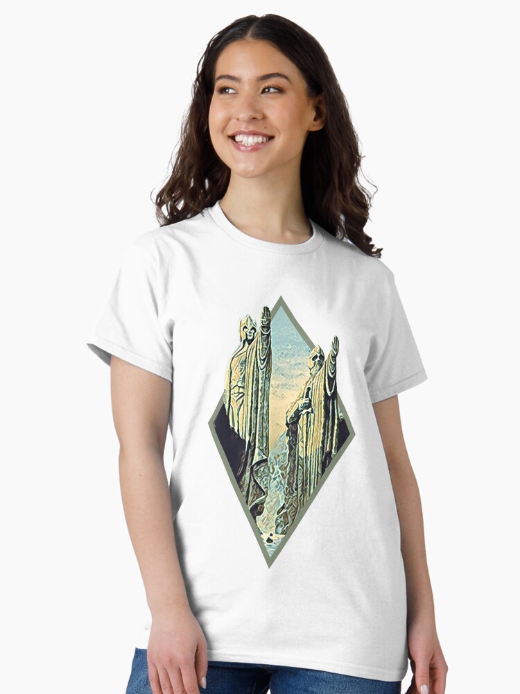 Thumbnail 2 of 7, Classic T-Shirt, Kings by the River - Digital Art - Diamond Frame - White - Fantasy designed and sold by flevin.