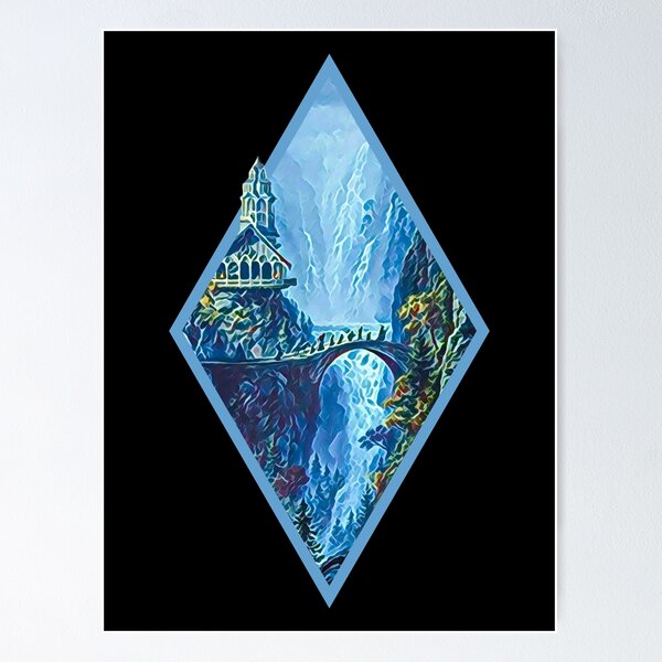 Item preview, The Fellowship Departs - Digital Art - Diamond Frame - Black - Fantasy designed and sold by Fenay Designs.
