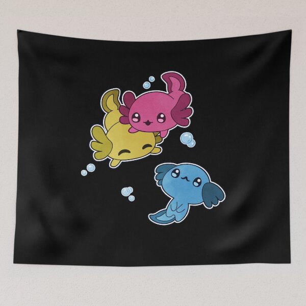 Item preview, Pansexual Axolotl LGBT Pride Flag designed and sold by Clara Hollins.