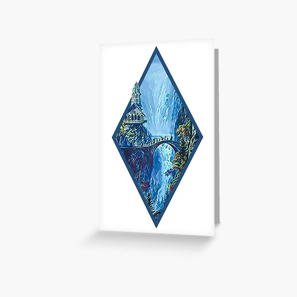 The Fellowship Departs - Digital Art - Diamond Frame - Blanc - Fantaisie Carte de vœux