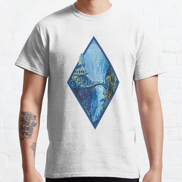 The Fellowship Departs - Digital Art - Diamond Frame - White - Fantasy Classic T-Shirt