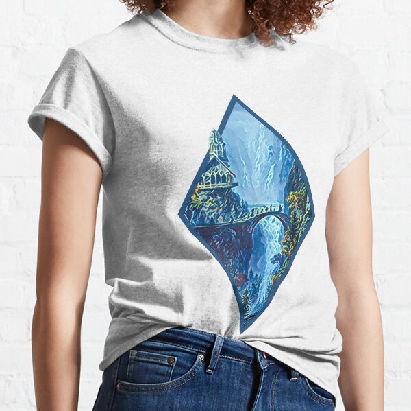 The Fellowship Departs - Digital Art - Diamond Frame - White - Fantasy Classic T-Shirt