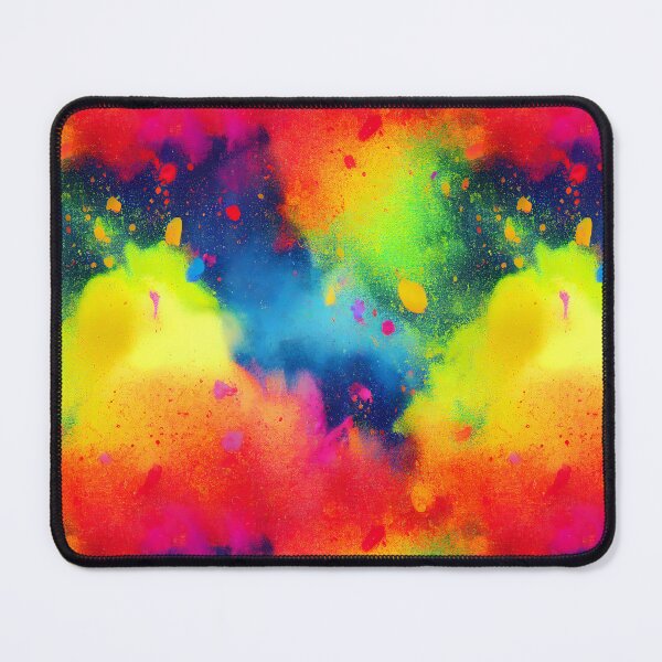 Item preview, Rainbow colored ink cloud splatter splash design designed and sold by ClairesPatterns.