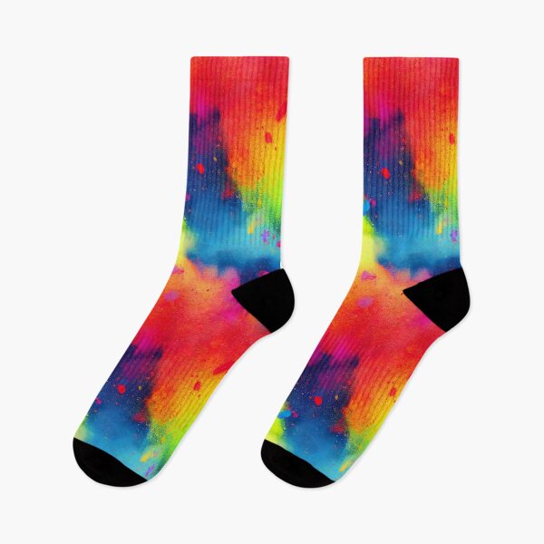 Item preview, Rainbow colored ink cloud splatter splash  design designed and sold by ClairesPatterns.