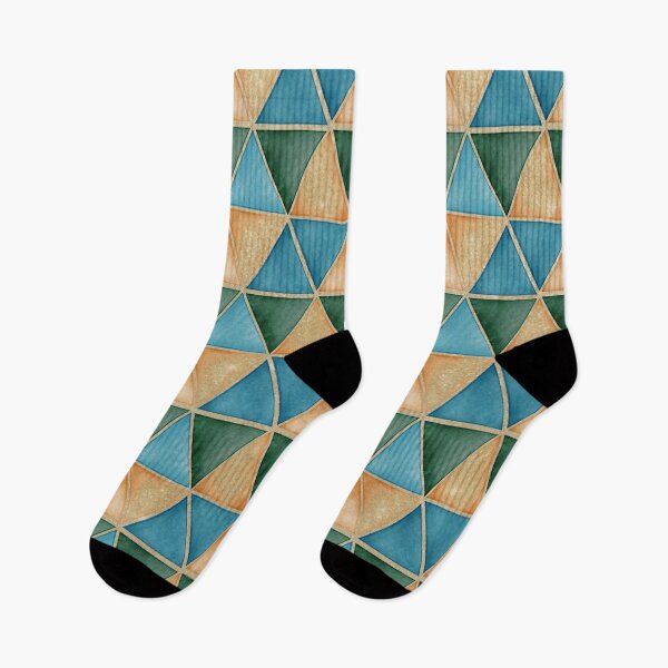 Item preview, Blue and Yellow Geometric Triangle Pattern designed and sold by TeraLynne.