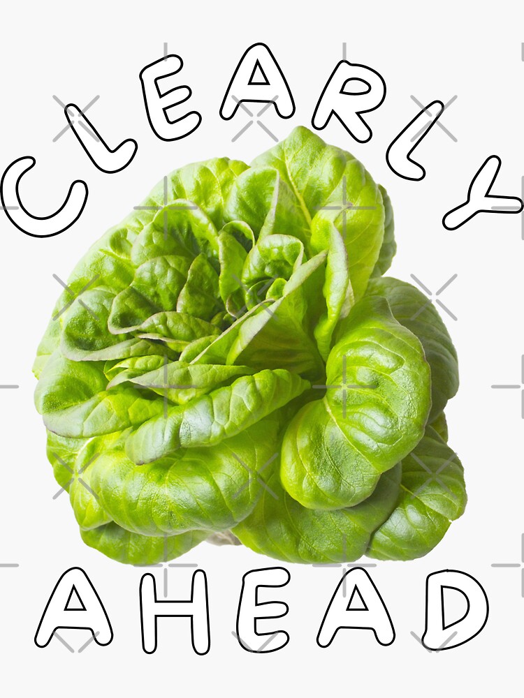 "The Lettuce Won! Liz Truss Lettuce "Clearly AHead" Funny Pun" Sticker