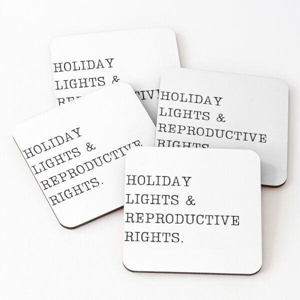 Item preview, HOLIDAY LIGHTS & REPRODUCTIVE RIGHTS | CHRISTMAS FEMINIST SIMPLE TEXT | MINIMALISM FEMINISM QUOTE designed and sold by Festive Feminist.
