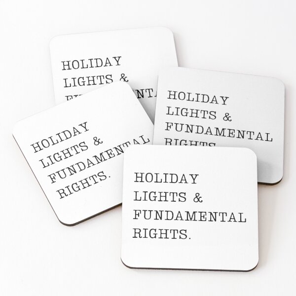 Item preview, HOLIDAY LIGHTS & FUNDAMENTAL RIGHTS | CHRISTMAS FEMINIST SIMPLE TEXT | MINIMALISM FEMINISM QUOTE designed and sold by Festive Feminist.