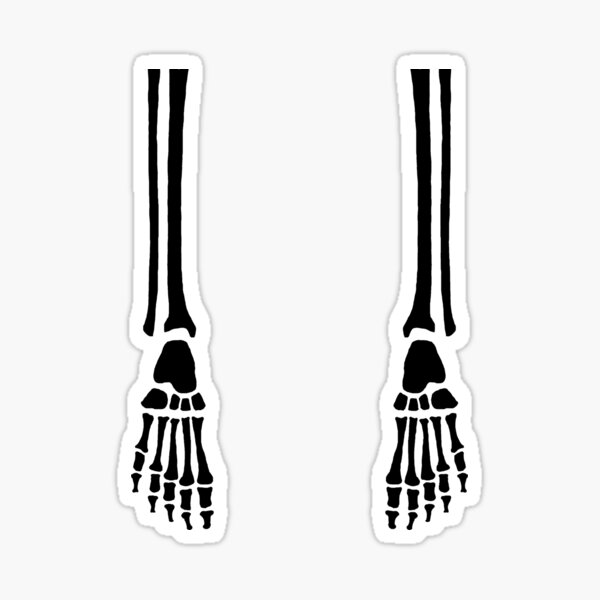 "Skeleton Feet (black)" Sticker for Sale by Alea Redbubble
