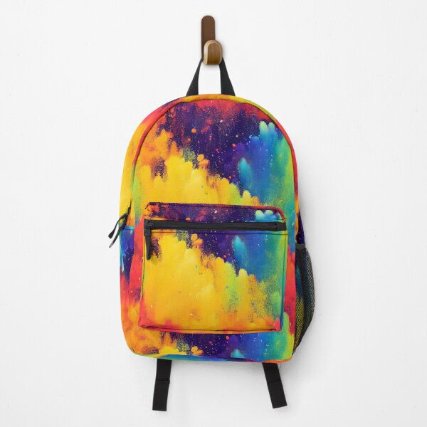 Item preview, Rainbow colored ink cloud splatter splash design designed and sold by ClairesPatterns.