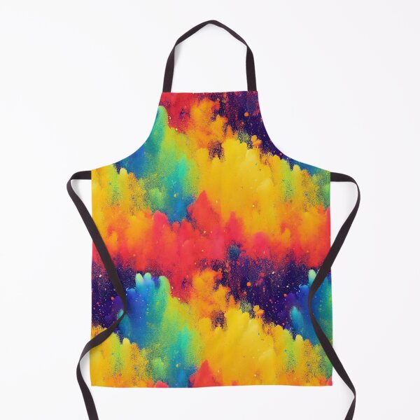 Item preview, Rainbow colored ink cloud splatter splash design designed and sold by ClairesPatterns.