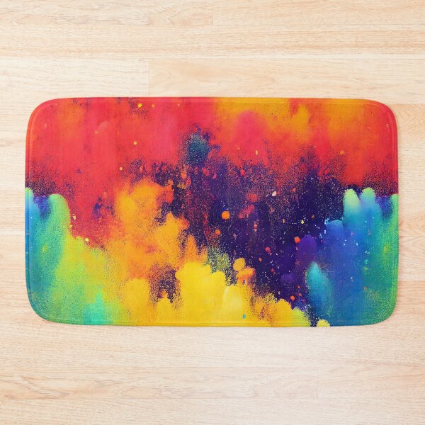 Item preview, Rainbow colored ink cloud splatter splash  design designed and sold by ClairesPatterns.