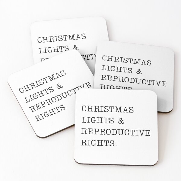 Item preview, CHRISTMAS LIGHTS & REPRODUCTIVE RIGHTS | HOLIDAY FEMINIST SIMPLE TEXT | MINIMALISM FEMINISM QUOTE designed and sold by Festive Feminist.