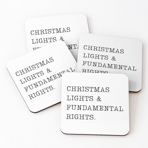 Item preview, CHRISTMAS LIGHTS & FUNDAMENTAL RIGHTS | HOLIDAY FEMINIST SIMPLE TEXT | MINIMALISM FEMINISM QUOTE designed and sold by Festive Feminist.