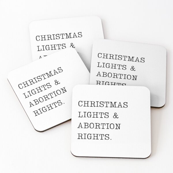 Item preview, CHRISTMAS LIGHTS & ABORTION RIGHTS | HOLIDAY FEMINIST SIMPLE TEXT | MINIMALISM FEMINISM QUOTE designed and sold by Festive Feminist.