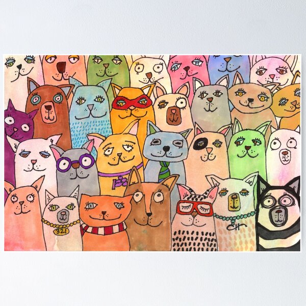 Item preview, Proyecto 321 - Meowtown! designed and sold by Cheryl Houston Art.
