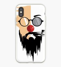 hipster face illustration. iPhone Case