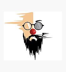 hipster face illustration. Photographic Print