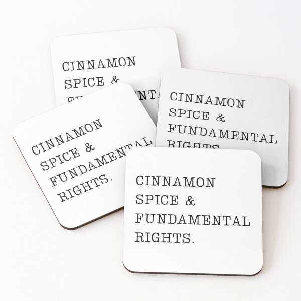 Item preview, CINNAMON SPICE & FUNDAMENTAL RIGHTS | HOLIDAY FEMINIST SIMPLE TEXT | MINIMALISM FEMINISM QUOTE designed and sold by Festive Feminist.