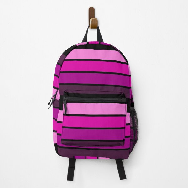 Item preview, Black pink , purple striped pattern .  designed and sold by fuzzyfox.