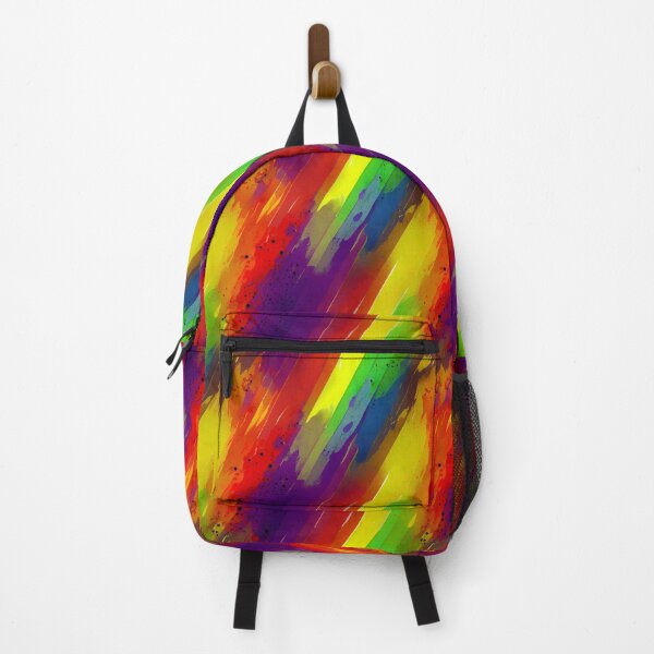 Item preview, Rainbow Stripes Ink Flow Splatter Splash Design designed and sold by ClairesPatterns.