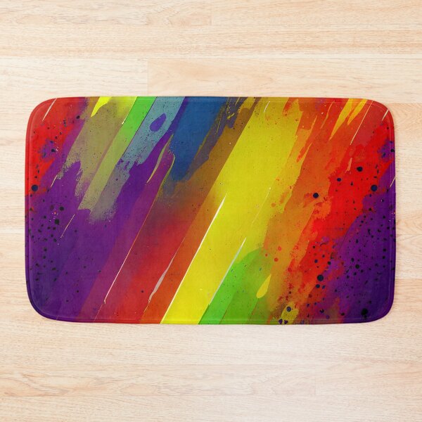 Item preview, Rainbow Stripes  Ink Flow Splatter Splash Design designed and sold by ClairesPatterns.