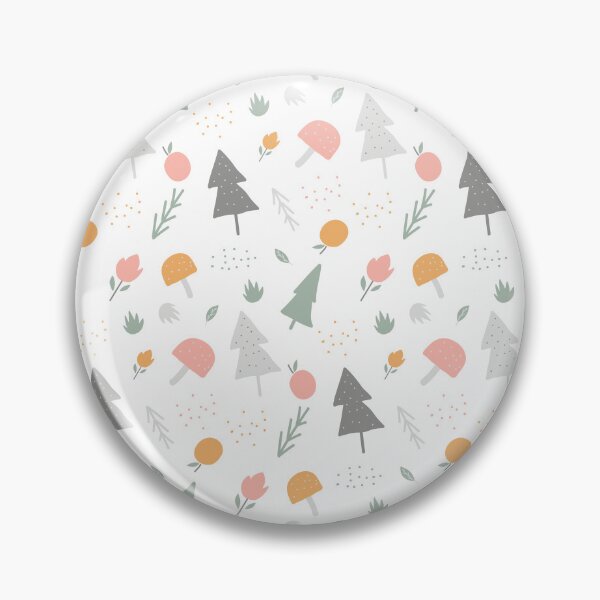 Item preview, Hand-drawn pine trees fruits fig and mushrooms illustration holiday pattern designed and sold by wildberriesph.