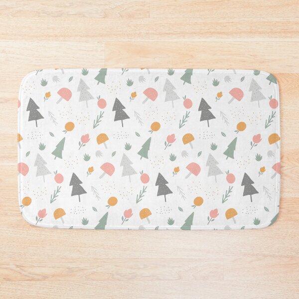 Item preview, Hand-drawn pine trees fruits fig and mushrooms illustration holiday pattern designed and sold by wildberriesph.