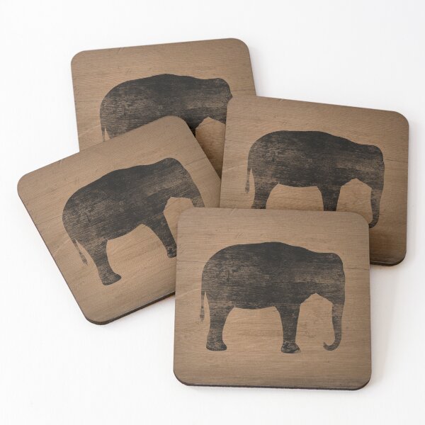 Item preview, Asian Elephant Silhouette(s) designed and sold by Jenn Inashvili.