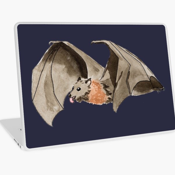 Funny Fruit Bat Watercolour Laptop Skin