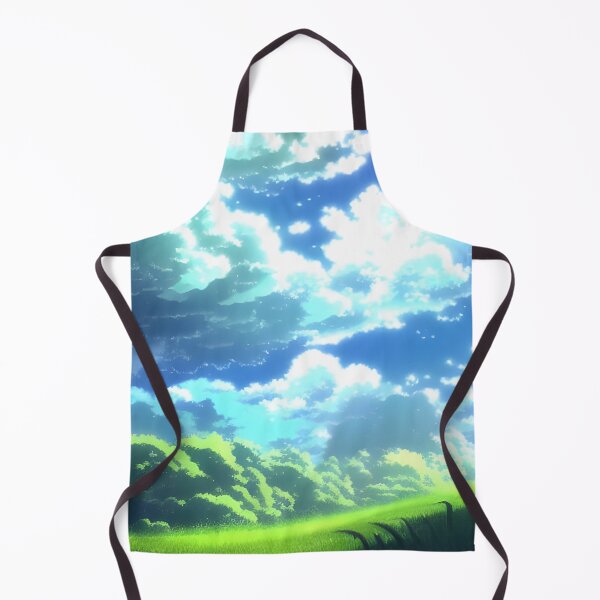 Item preview, Vibrant green anime landscape over valley  designed and sold by Devin Farinsky.
