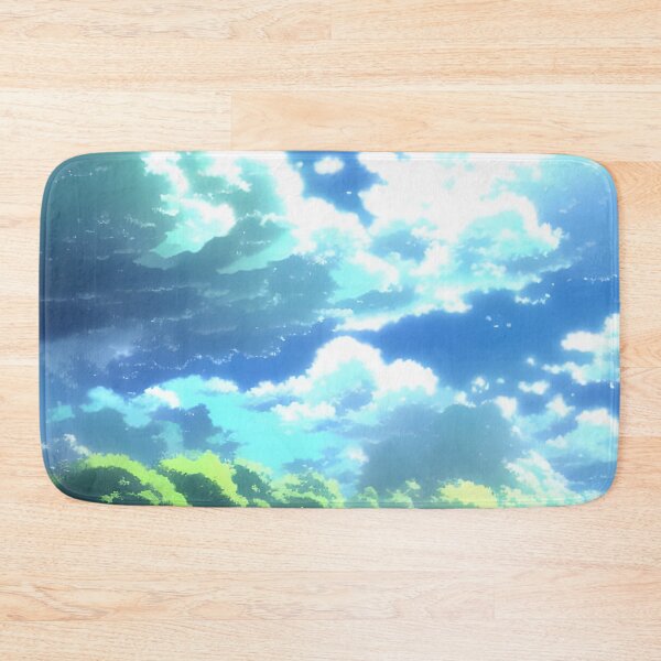 Item preview, Vibrant green anime landscape over valley  designed and sold by Devin Farinsky.