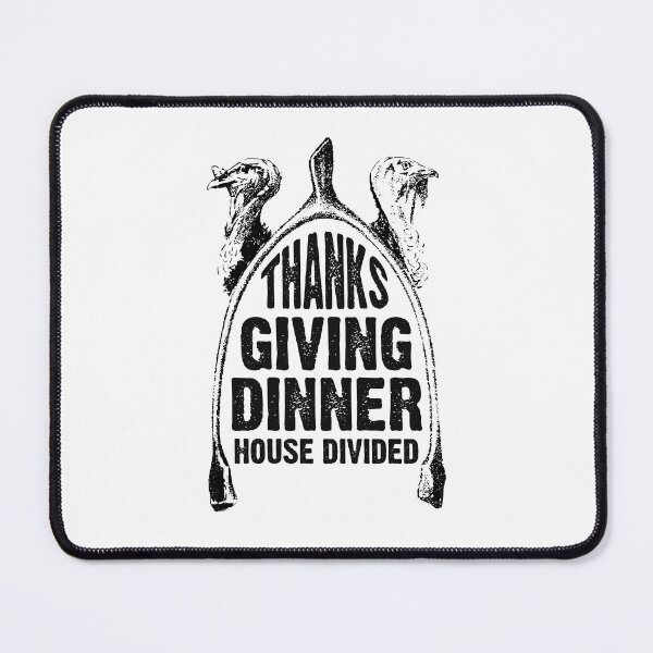 Item preview, Furcula wishbone Happy Thanksgiving dinner House Divided Black designed and sold by OptLuv.