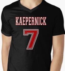 Kaepernick 7 RED Men's V-Neck T-Shirt