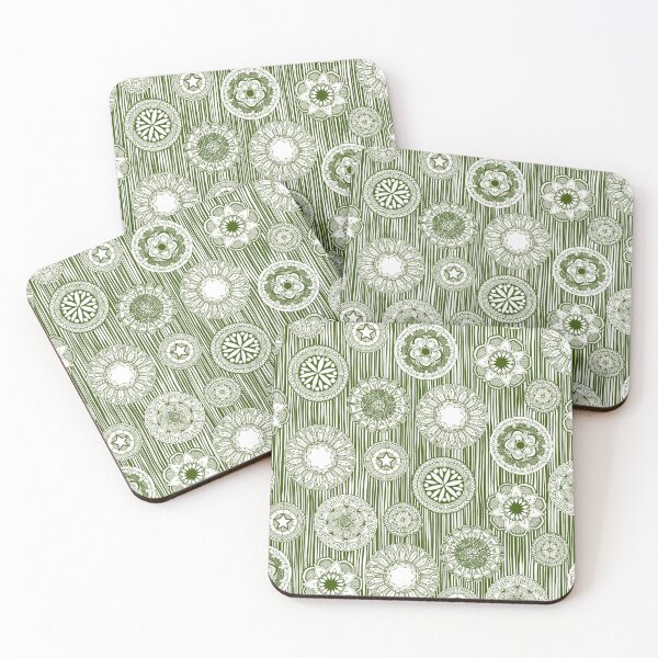 Item preview, mandala cirque spot green white designed and sold by scrummy.