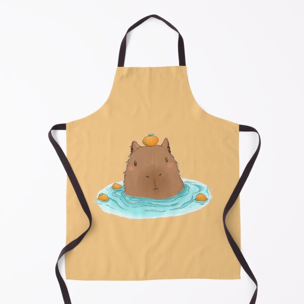 Item preview, Hot Spring Capybara with a Yuzu Orange designed and sold by janikiu.